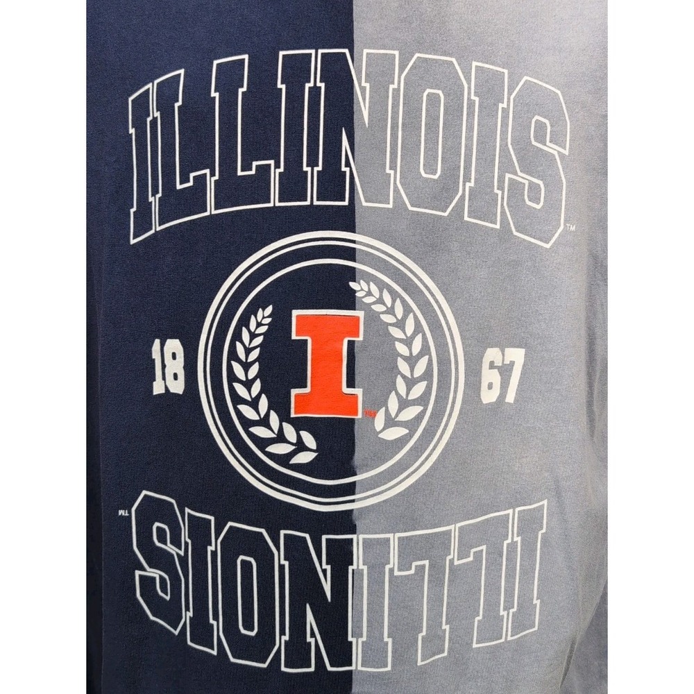 Gameday Couture University Of Illinois Shirt Size S Center Beach Dyed NWT